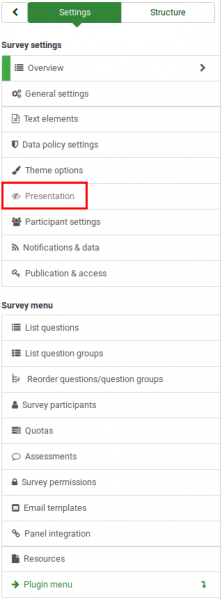 File:Survey menu - presentation and navigation settings.png